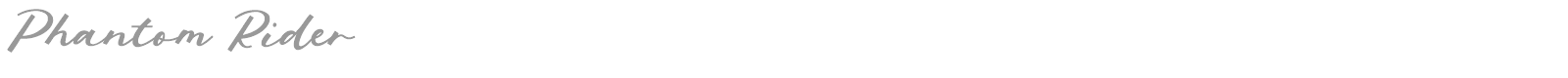 Phantom Rider font preview